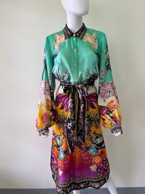 Camilla Button Down Tie Dress